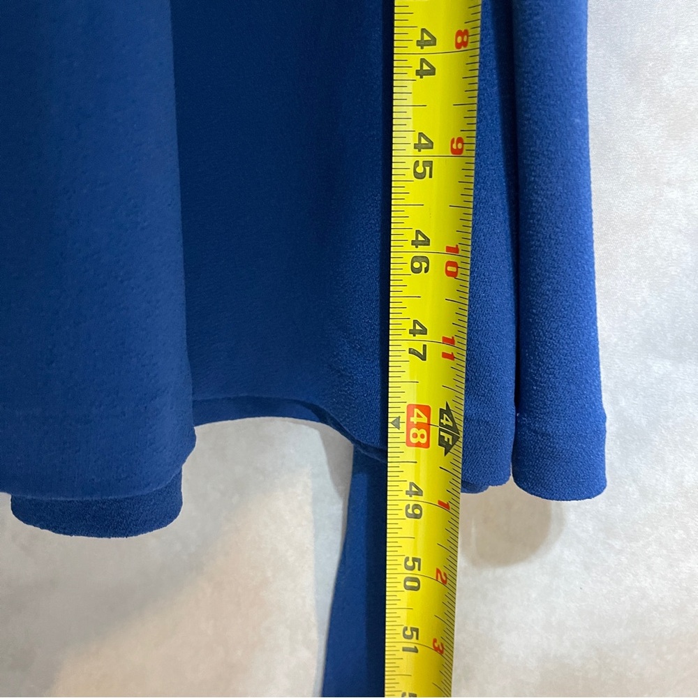 H&M Jersey Crepe Midi Dress Size L Wrap Dress Cornflower Blue - Picture 10 of 10